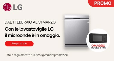 LG “Con le lavastoviglie LG il microonde è in omaggio.”