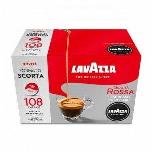 LAVAZZA A Modo Mio Qualita Rossa, 108 Capsule, Capsule per macchine Lavazza  a modo mio in Offerta su Stay On