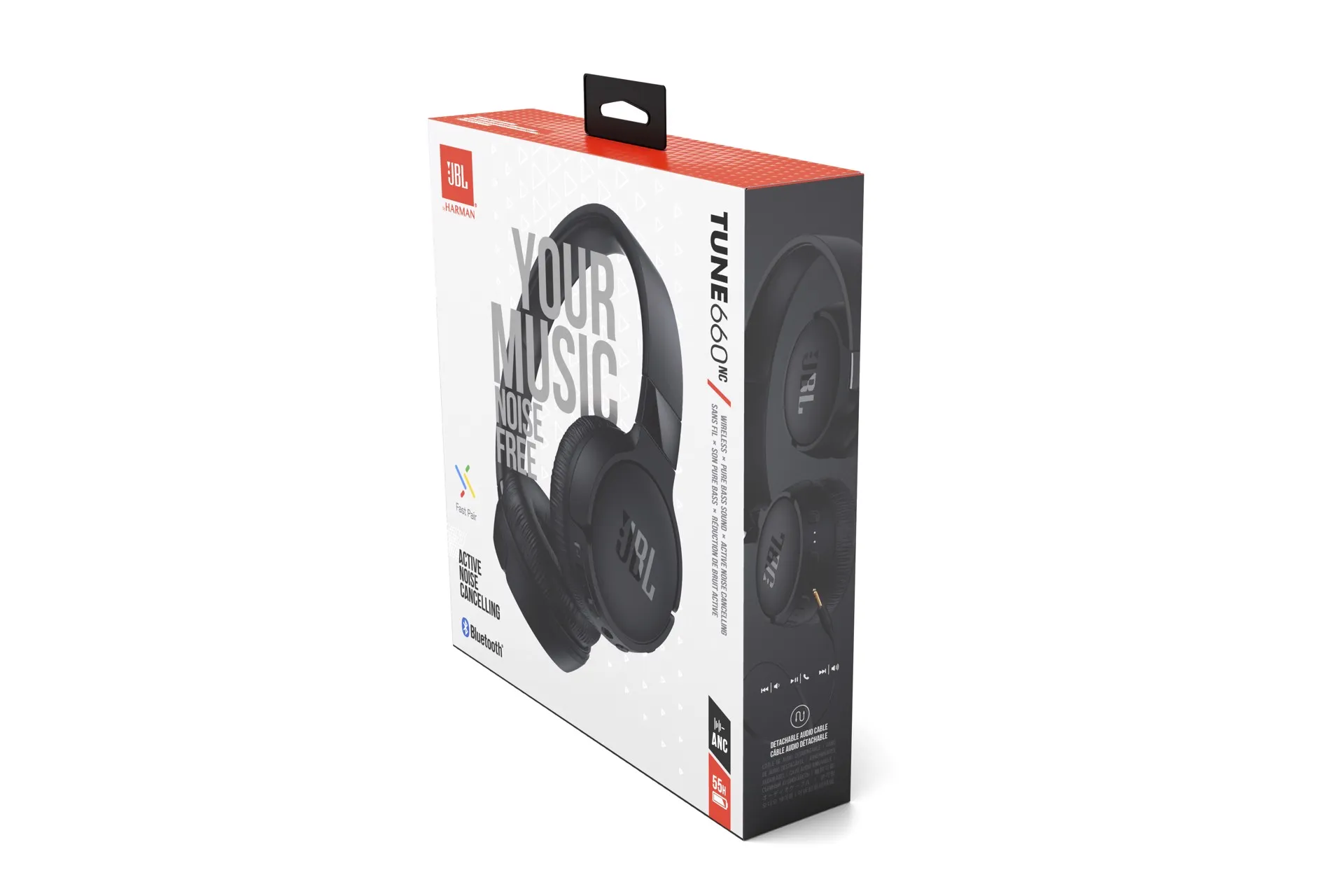 JBL LIVE 660NC Cuffie Wireless Con Noise Cancelling - Autonomia 50h, Pieghevoli, Nero - Foto 8