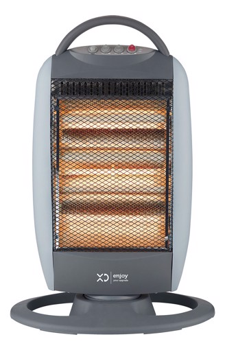 XD Enjoy XDLQ004 stufetta elettrica Interno Grigio, Grigio chiaro 1200 W Riscaldatore di ambienti elettrico alogeno