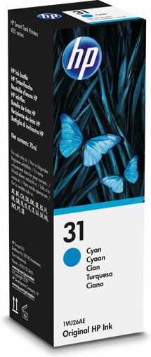 HP 31 70-ml Cyan Original Ink Bottle Originale