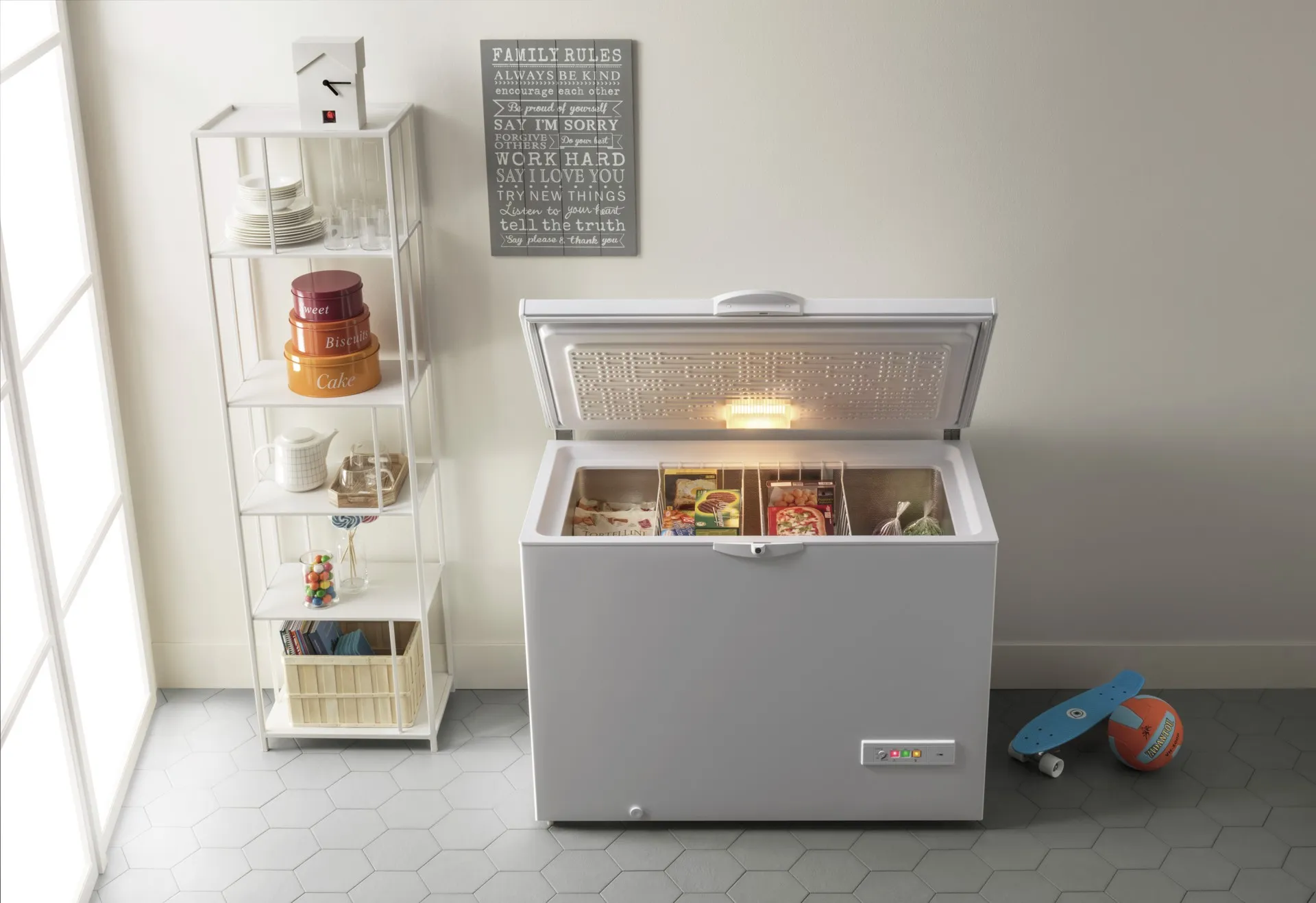 Cestello Porta Alimenti Per Congelatore Indesit – Ricambio Originale 4565350100, 48x25x13 Cm - 5