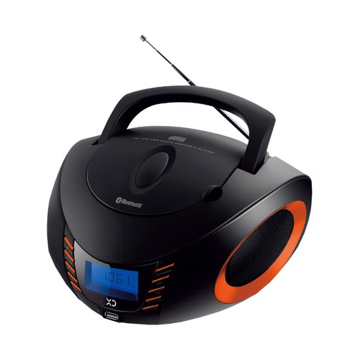 XD Enjoy XDUSB882BKORG impianto stereo portatile Digitale 5 W FM Nero, Arancione Riproduzione MP3