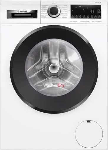 Bosch Serie 6 WNG24400IT lavasciuga Libera installazione Caricamento frontale Bianco E