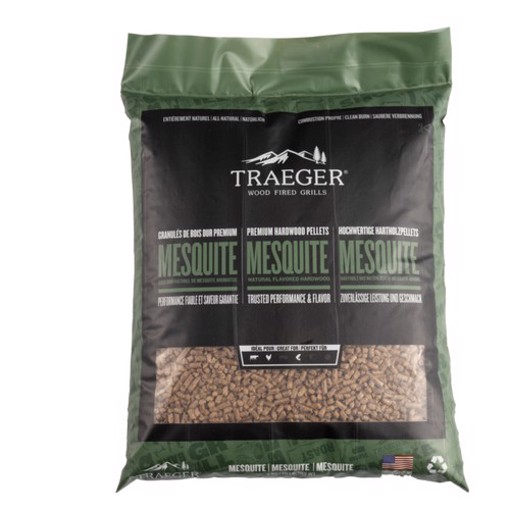 Traeger Pellets da legno Mesquite naturale al 100% per barbecue a pellet - 9 kg