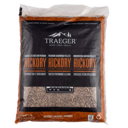 Traeger Pellets da legno Hickory naturale certificato FSC per barbecue a pellet - 9 kg