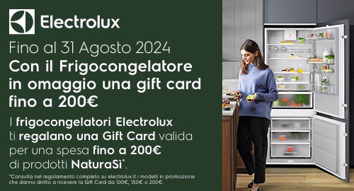 FRIGOCONGELATORE ELECTROLUX. IN OMAGGIO UNA GIFT CARD FINO A 200€