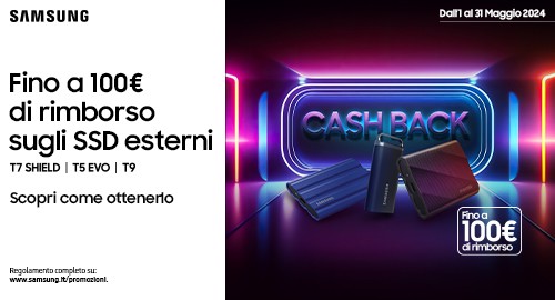SSD Esterni: Cashback fino a 100€ di rimborso