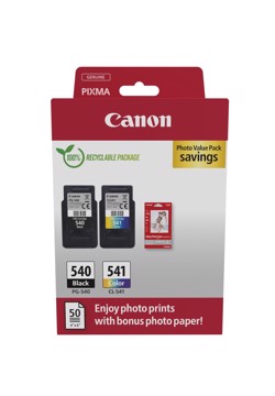 Cartuccia canon 540+541 pack + 50pz carta photo 10x15cm