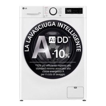 Lavasciuga 1400 giri 9 kg h85 l60 p56,5 vapore