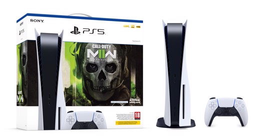 Sony PlayStation 5 Standard + Call of Duty Modern Warfare II 825 GB Wi-Fi Nero, Bianco