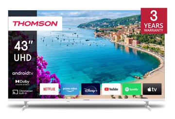 Televisore 4k 43" uhd hdr10 4hdmi,2usb,t2/s2,and11,pl,wht