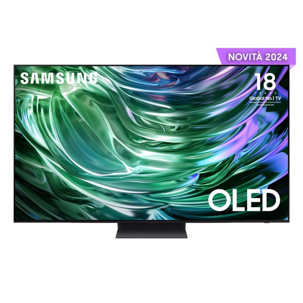 Samsung TV OLED 4K 65” QE65S90DATXZT Smart TV Wi-Fi Graphite Black 2024, Processore NQ4 AI GEN2, Self-illuminating pixels, Laser Slim Design, Dolby At