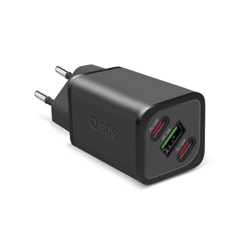 SBS TETRGANUSB2CPD140W Caricabatterie per dispositivi mobili Universale Nero AC Ricarica rapida Interno