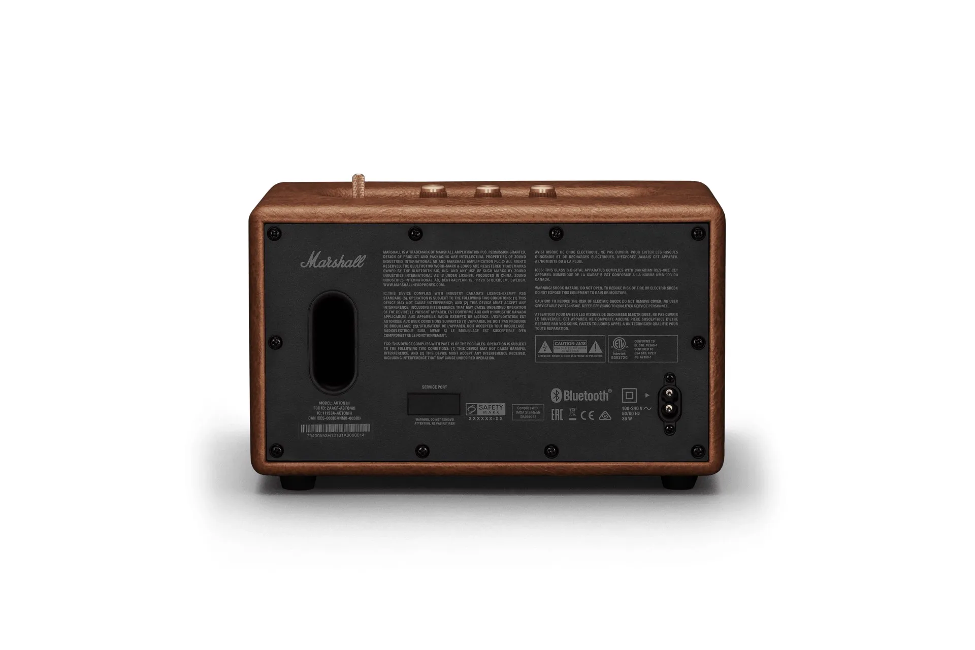 MARSHALL Acton III altoparlante 2-vie Marrone Con cavo e senza