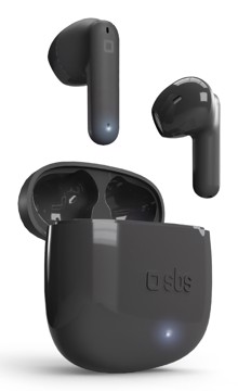 Auricolari tws sparkly nero touch,tecnologia enc,microfon