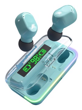 Tws auricolare,schermo lcd blu