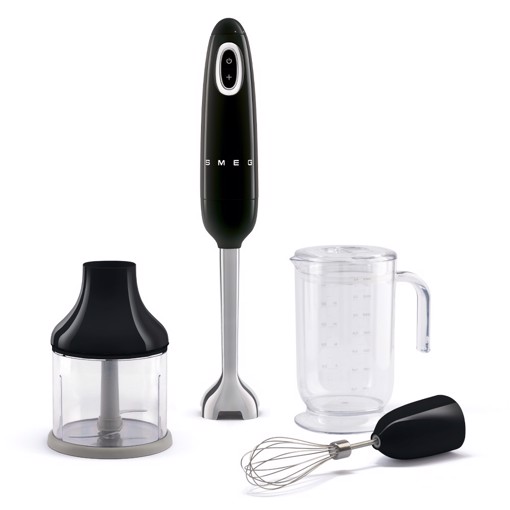 Smeg HBF03BLEU frullatore Frullatore ad immersione 700 W Nero, Acciaio inox