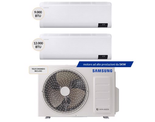 Samsung Wind-Free Comfort AJ050TXJ2KGEU+AR09TXFCAWKNEU+AR12BXFCAWKNEU Climatizzatore split system Bianco