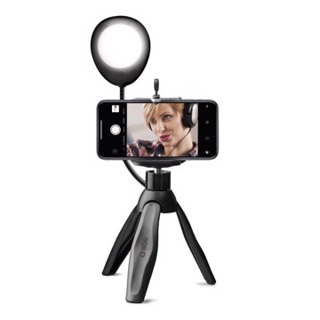 Tripod con luce per selfie e p