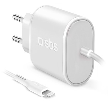 Caricabatterie da rete 100/250 ttore apple lightning mfi bia