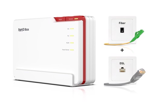 FRITZ!Box COMPUTER SYSTEMS router wireless 2.5 Gigabit Ethernet Tri-band (2,4 GHz/5 GHz/6 GHz) Bianco