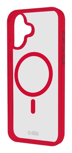 SBS TEMAGCOLIP1661R custodia per cellulare 15,5 cm (6.1") Cover Rosso, Trasparente
