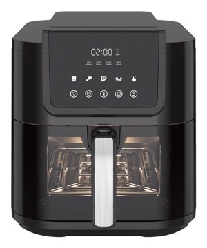 Friggitrice ad aria digitale 1700w timer capacita'8l.