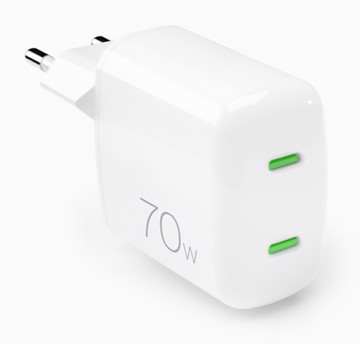 Caricabatterie gan bianco