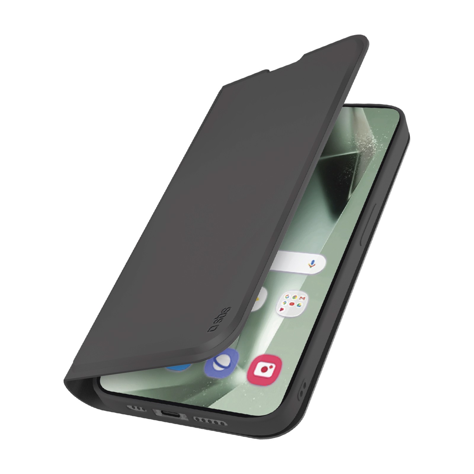 Custodia Portafoglio In Pelle PU Con Finitura Scamosciata Per LG G8s ThinQ: Flip Cover Magnetica Con Tasche Per Carte E Supporto Stand. Colore Grigio.