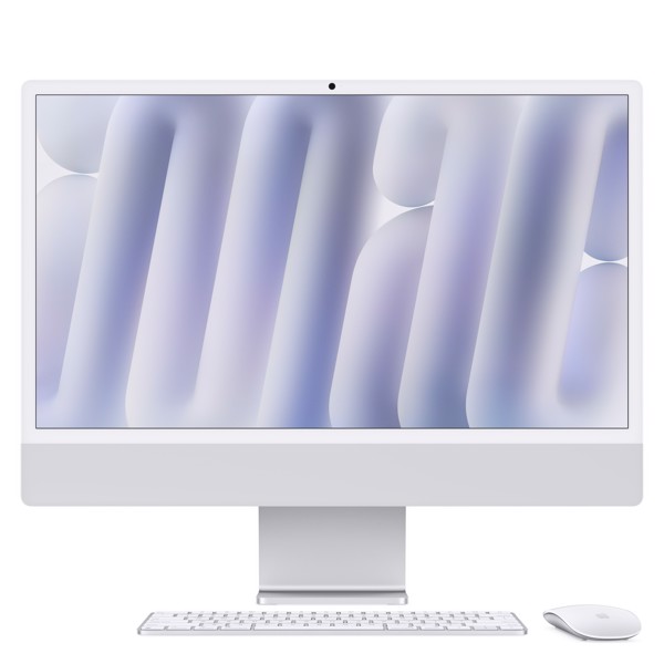 Apple iMac 24"Retina Display 4,5K, Chip M4 con CPU 8‑core, GPU 8‑core, 16GB, 256GB SSD, Argento