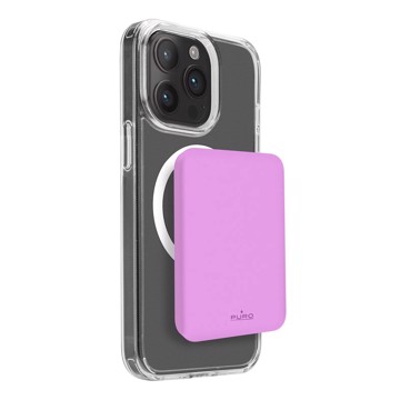 Puro batteria esterna rosa magsafe con porta usb-c