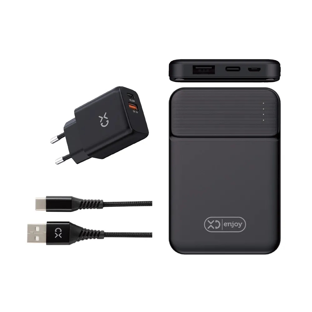 Power Bank Vyyvylabs Con Batterie Rimovibili 5000mAh - 22.5W Ricarica Rapida, 2 Batterie 21700 Incluse