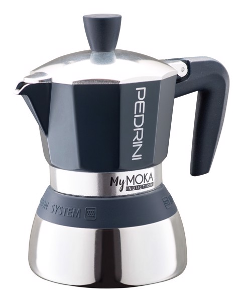 Pedrini MyMoka induction Caffettiera 2 tazze Tortora