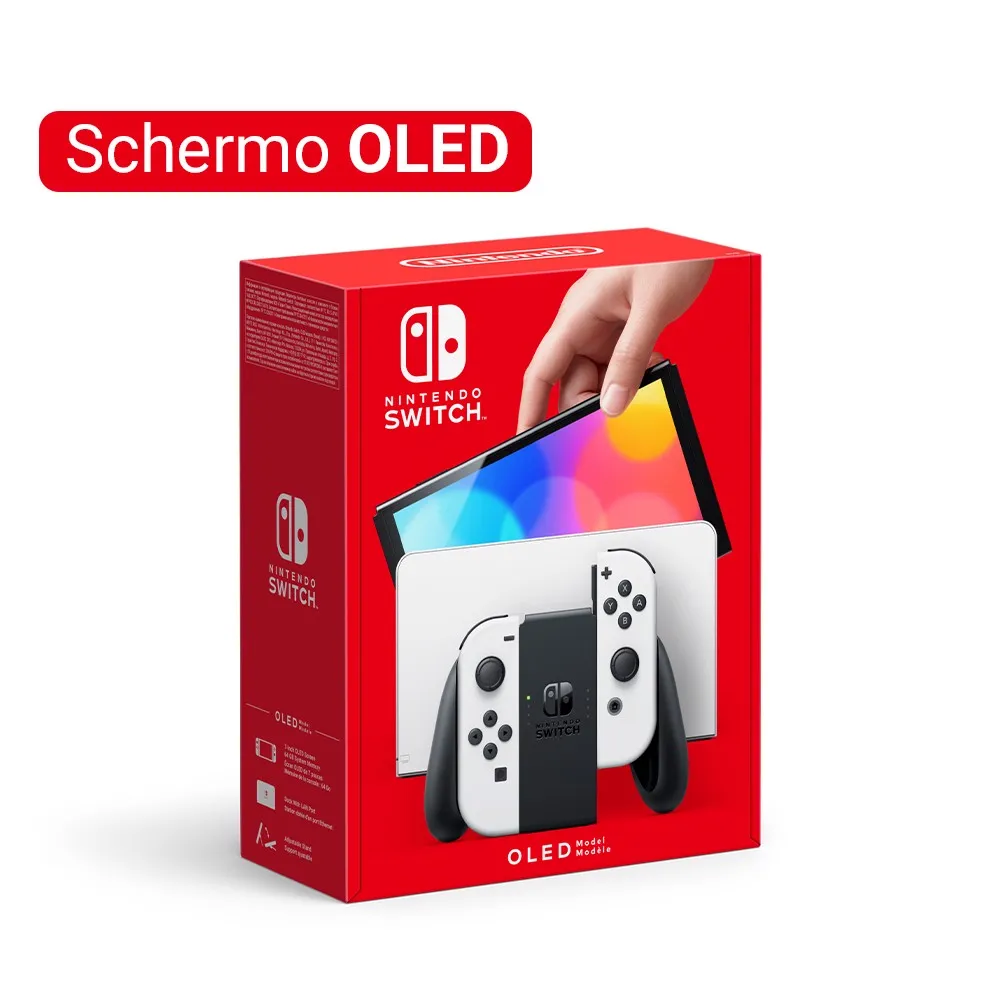 NINTENDO Switch (modello Oled) Bianco, schermo 7 pollici | Console