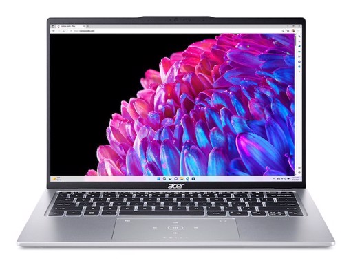 Acer SWIFT GO 14 SFG14-73-73TU Intel Core Ultra 7 155U Computer portatile 35,6 cm (14") 2.8K 16 GB DDR5-SDRAM 512 GB SSD Wi-Fi 6E (802.11ax) Windows 11 Home Argento