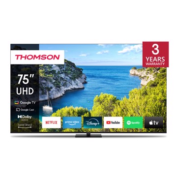 Televisore 4k 75" uhd hdr10 4hdmi,3usb,t2/s2,google,pl