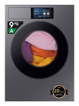 Lavatrice 1400 giri 9kg nera h85 l60 p60 vapore