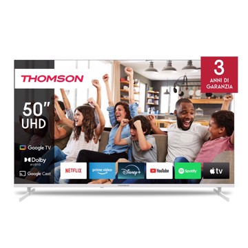 Televisore 4k 50" uhd hdr10 4hdmi,3usb,t2/s2,google,pl,wh