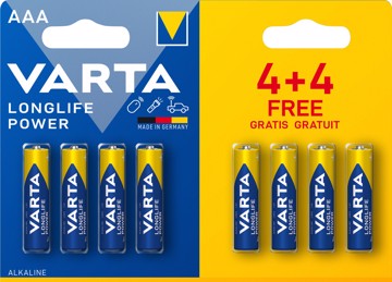 Varta longlife power 4+4 aaa