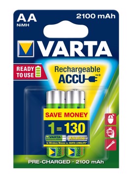 Batterie varta conf. da 2 aa 2100 mah