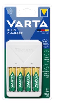 Caricabatterie varta compatto aa/aaa