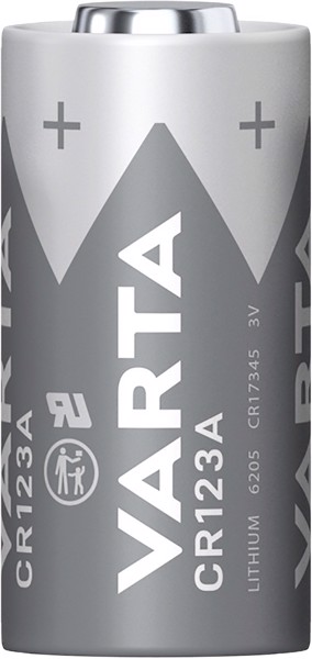 Varta LITHIUM Cylindrical CR123A, CR17345 (Batteria a celle rotonde, 3V) Blister da 1