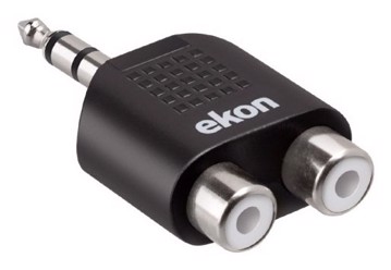 Sdoppiatore audio jack 3,5 mm stereo maschio a 2 x RCA femmina