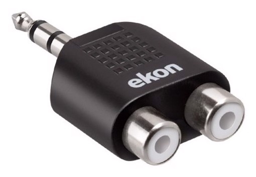 Ekon ECASPLITJACK1M2RCA splitter audio Nero