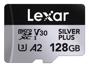 Microsd 128gb silver plus microsdxc,a2,v30