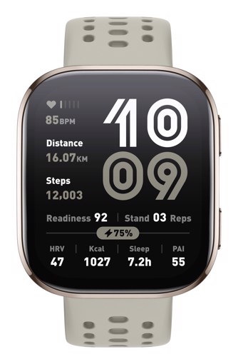 Amazfit Bip 6 Stone 5 cm (1.97") AMOLED Digitale 390 x 450 Pixel Touch screen Oro GPS (satellitare)