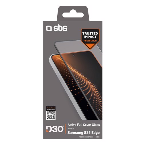 SBS TED3OSCRGLSAS25E protezione per lo schermo e il retro dei telefoni cellulari Protezione per parte posteriore/schermo Samsung 1 pz