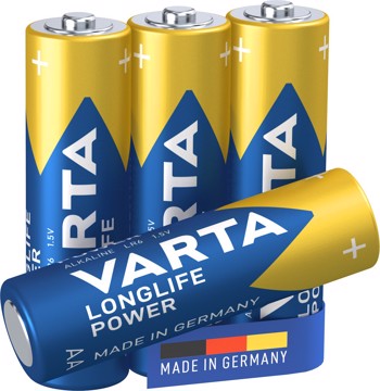 Batteria varta stilo alcalina alcalina 2.6a 1.5v 4 pz.