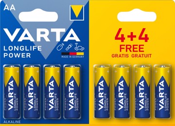 Batteria varta stilo 4+4 high